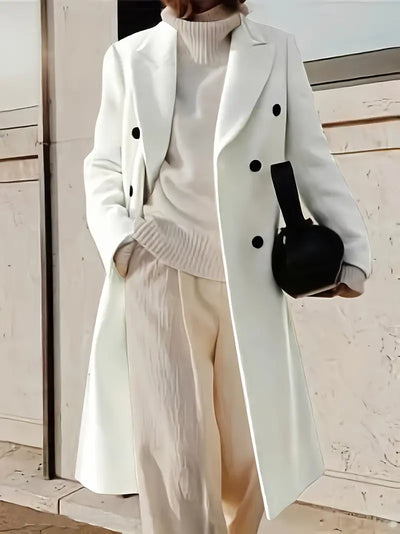 Molly - Double Breasted Lapel Overcoat