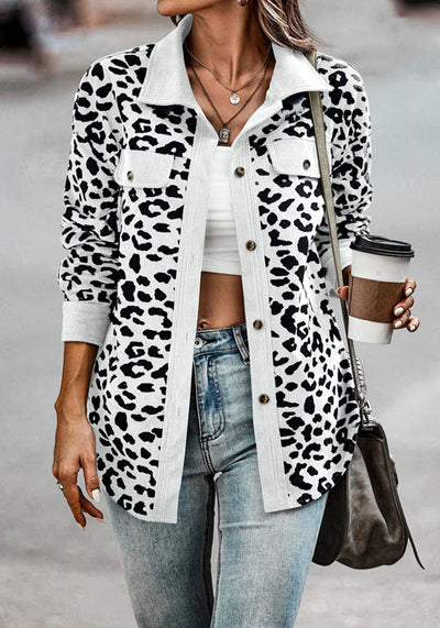 Oreanna - Women Leopard Print Coat