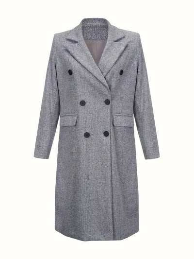 Bianca - Double Breasted Simple Trench Coat