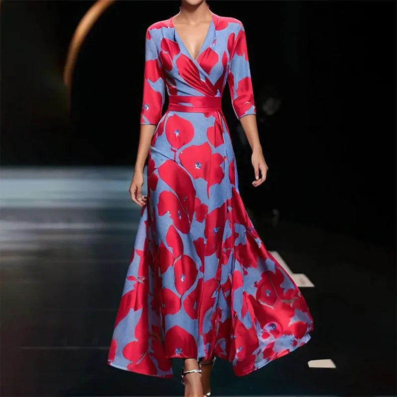 Jodi | Elegant Floral Print Maxi Dress