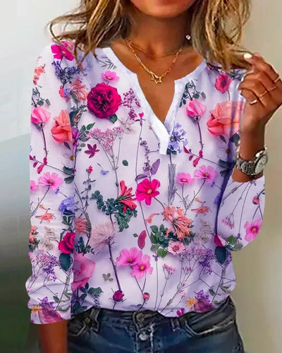 Kayla - Vintage Floral Blouse