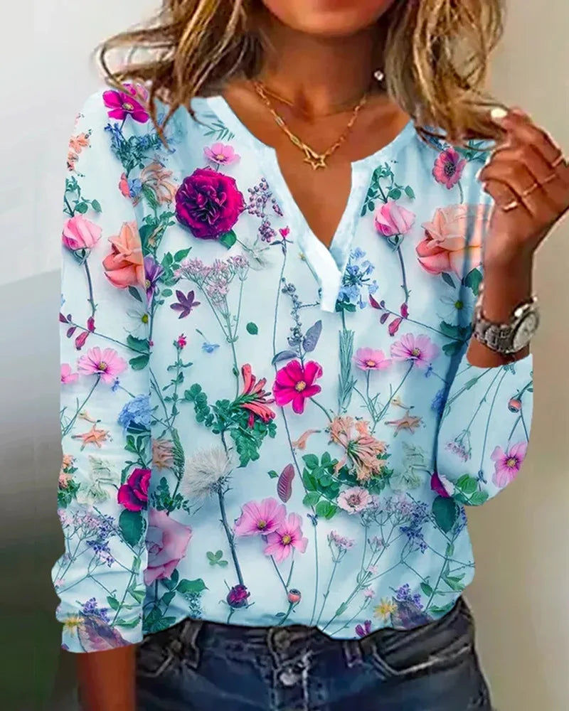 Kayla - Vintage Floral Blouse