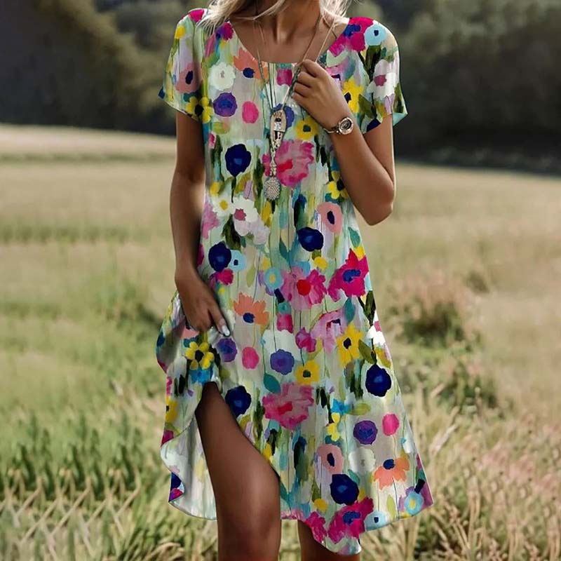 Leann - colorful floral dress