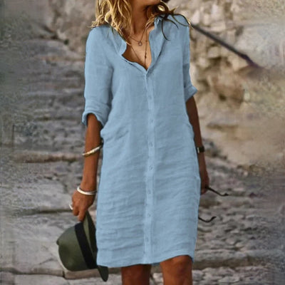 Lyan Stylish Linen Dress