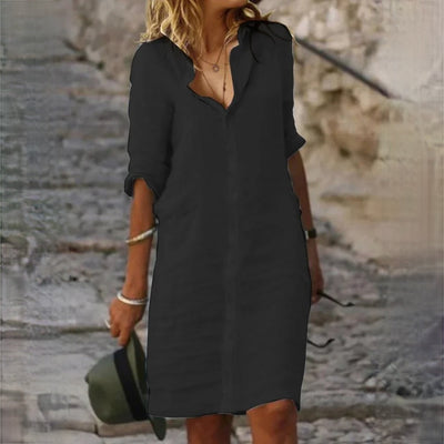 Lyan Stylish Linen Dress