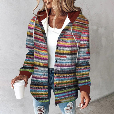 ELISA - Colorful knitted hooded sweater