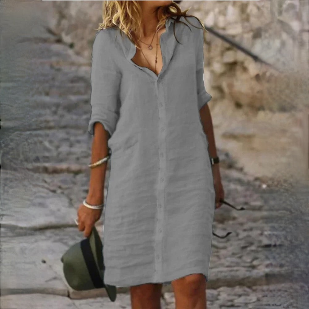 Lyan Stylish Linen Dress