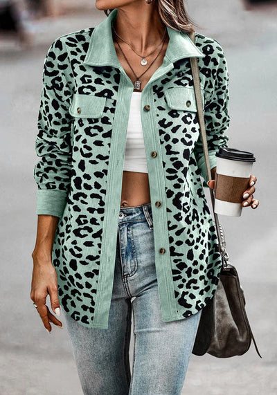 Oreanna - Women Leopard Print Coat