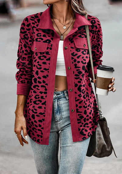 Oreanna - Women Leopard Print Coat