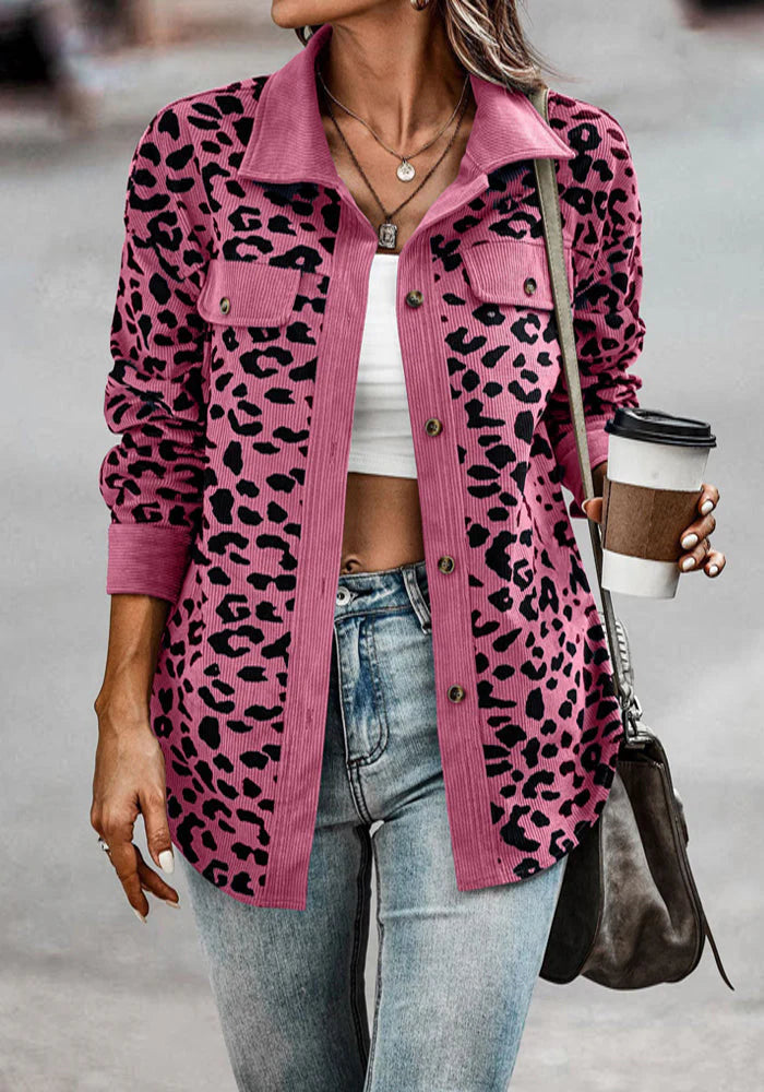 Oreanna - Women Leopard Print Coat