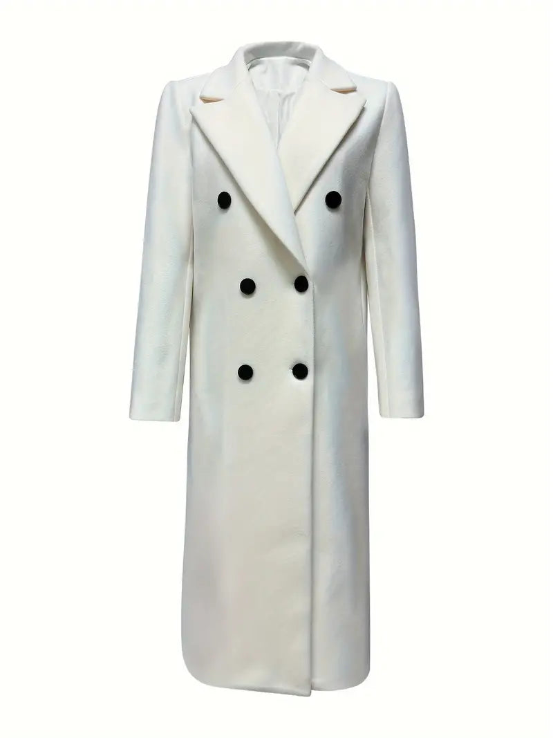 Molly - Double Breasted Lapel Overcoat