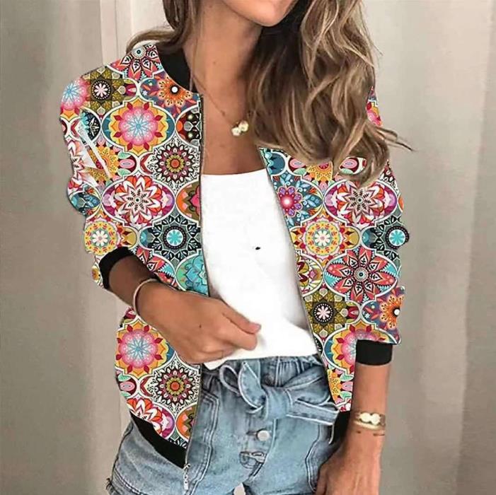 Valentina | Printed Zip Jacket