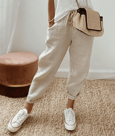 Rivon™ Elegant Cotton and Linen Pants