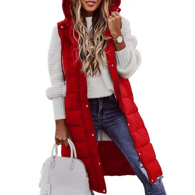 Hayley - Casual Sleeveless Long Coat