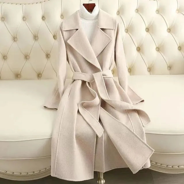 Abbey - Double-sided Wool Coat For Women