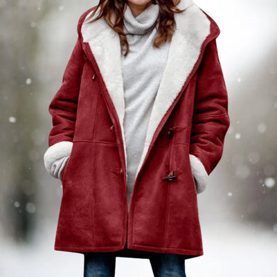 Alice - Elegant Warm Coat With Hood