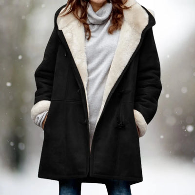 Alice - Elegant Warm Coat With Hood