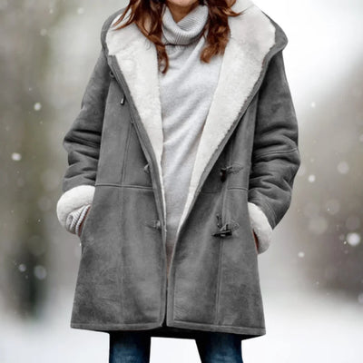 Alice - Elegant Warm Coat With Hood