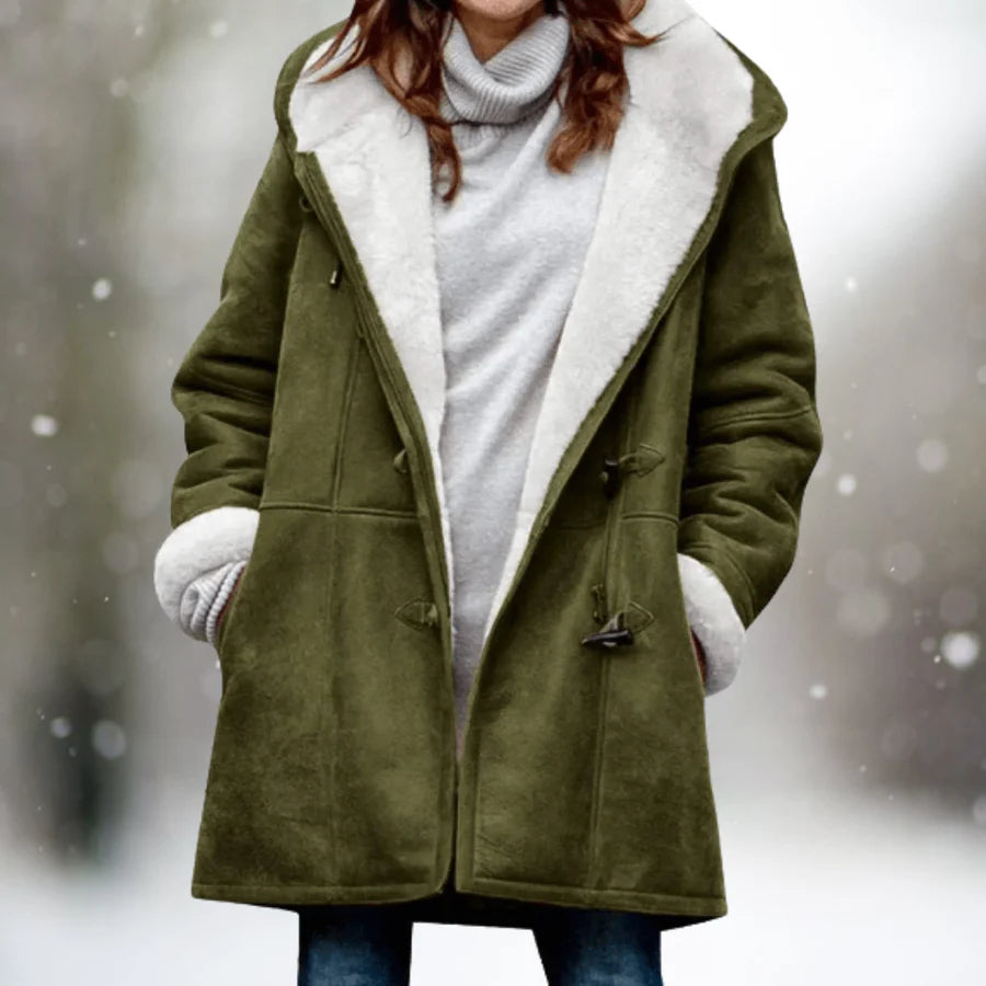 Alice - Elegant Warm Coat With Hood