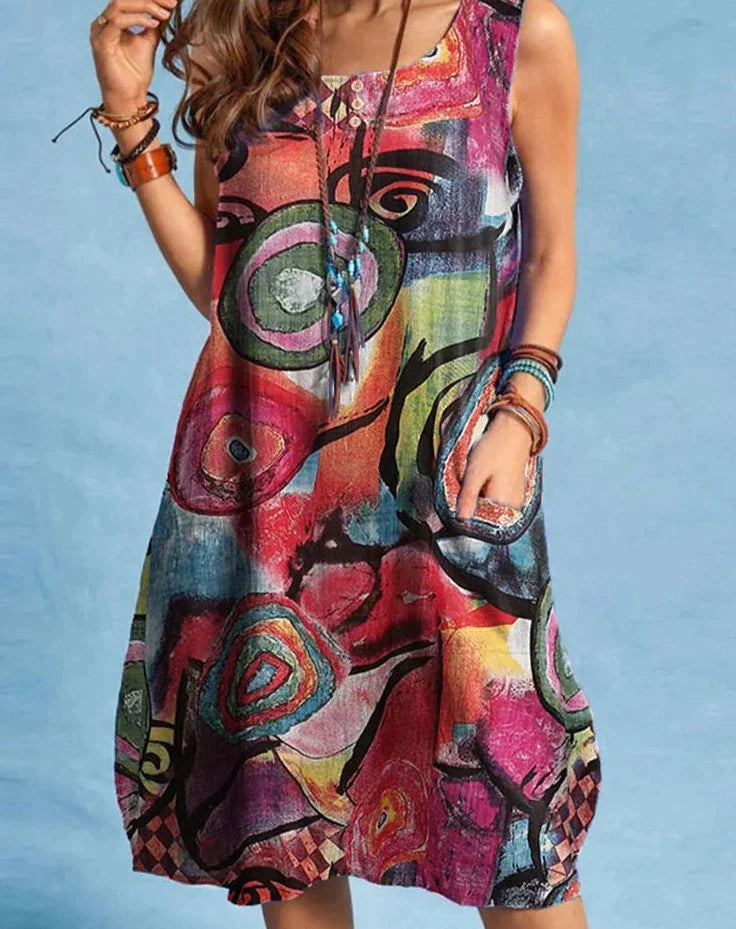 Miressa | Bohemian Printed Dress