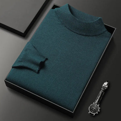 Mike | Knitted Sweater With Half High Neck