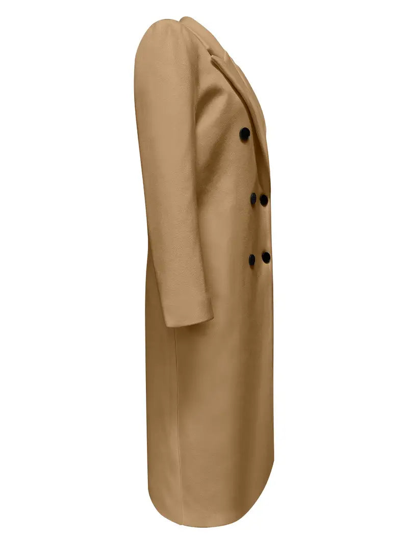 Molly - Double Breasted Lapel Overcoat